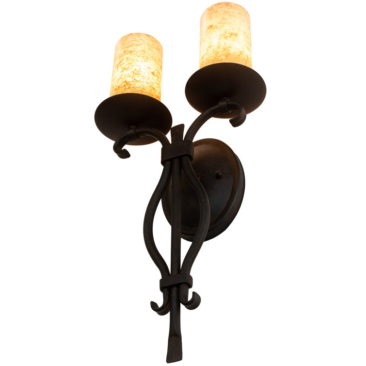 Juliana Black Iron 3-Light Wall Sconce with Acrylic Lens