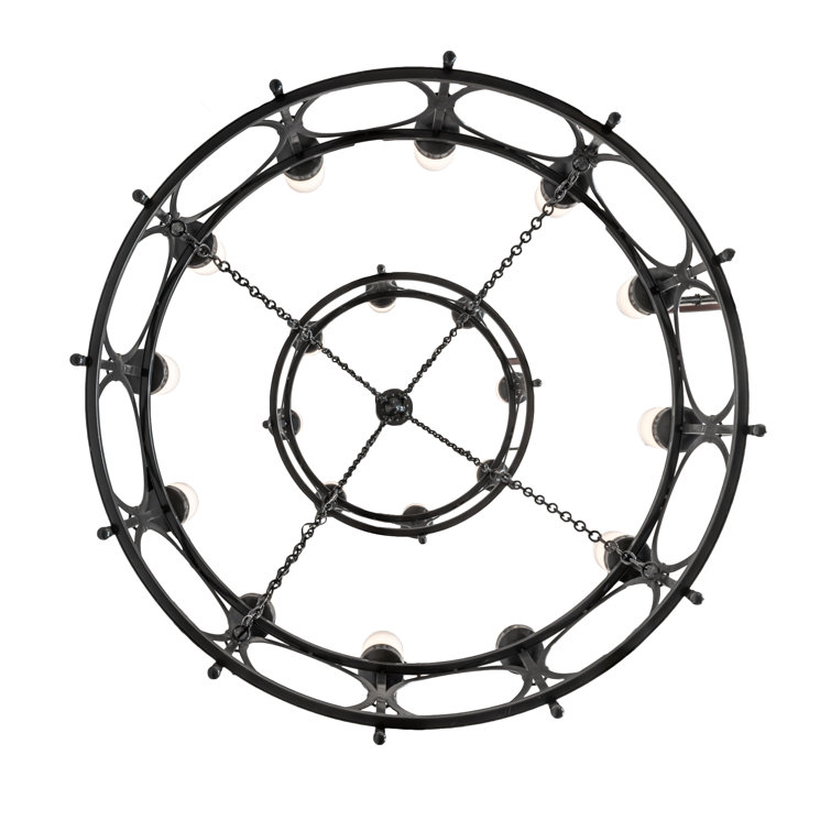 Porta 20-Light White and Gray Acrylic Tiered Chandelier
