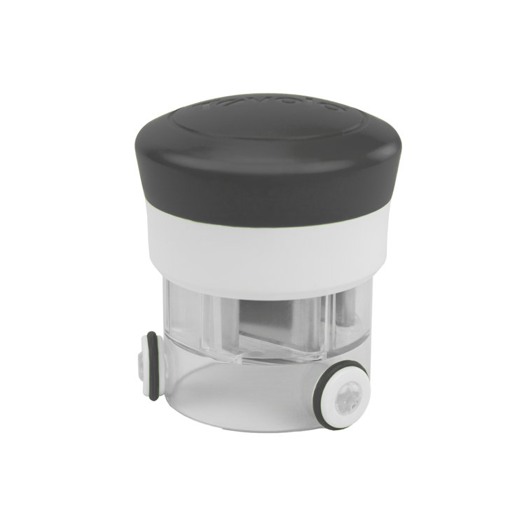 Compact Black and White BPA-Free Garlic Mincer with Stainless Steel Blade