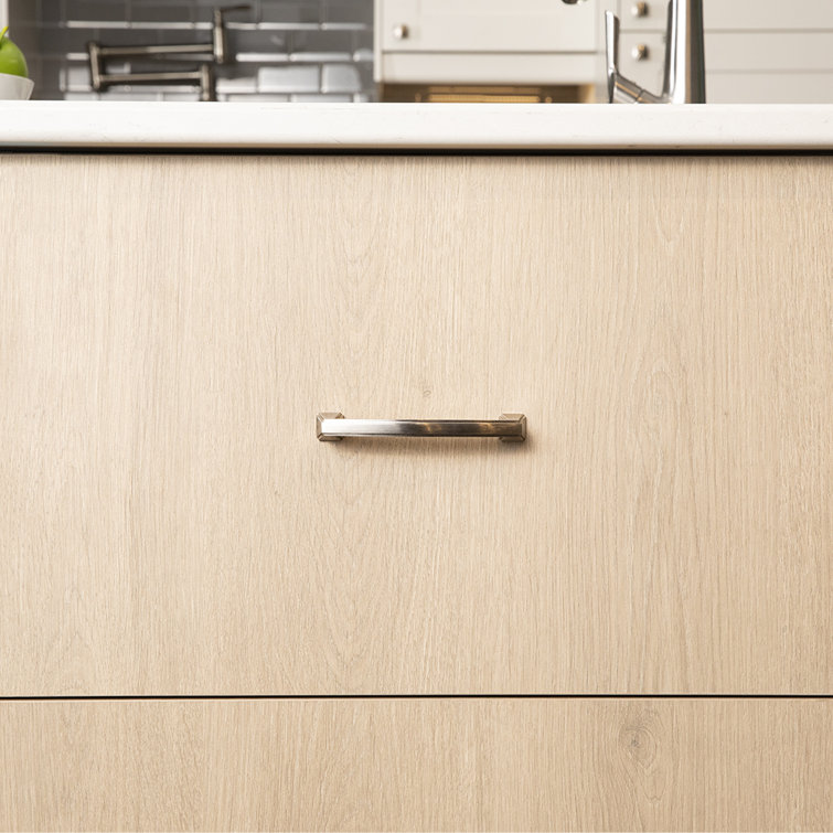 Satin Nickel Brushed Bar Cabinet Pull with Mounting Hardware