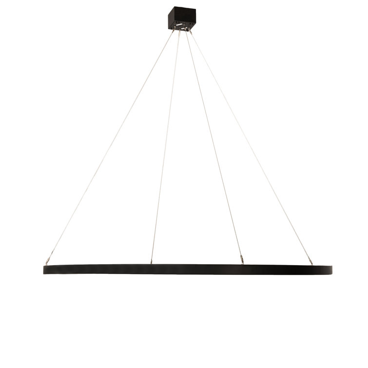 Black and White Acrylic LED Ring Pendant Light