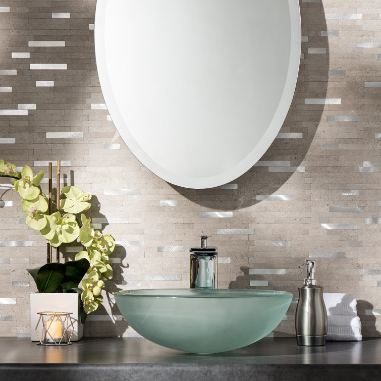 Biscuit Peel and Stick Composite Backsplash Tiles, 12x5.8 inches