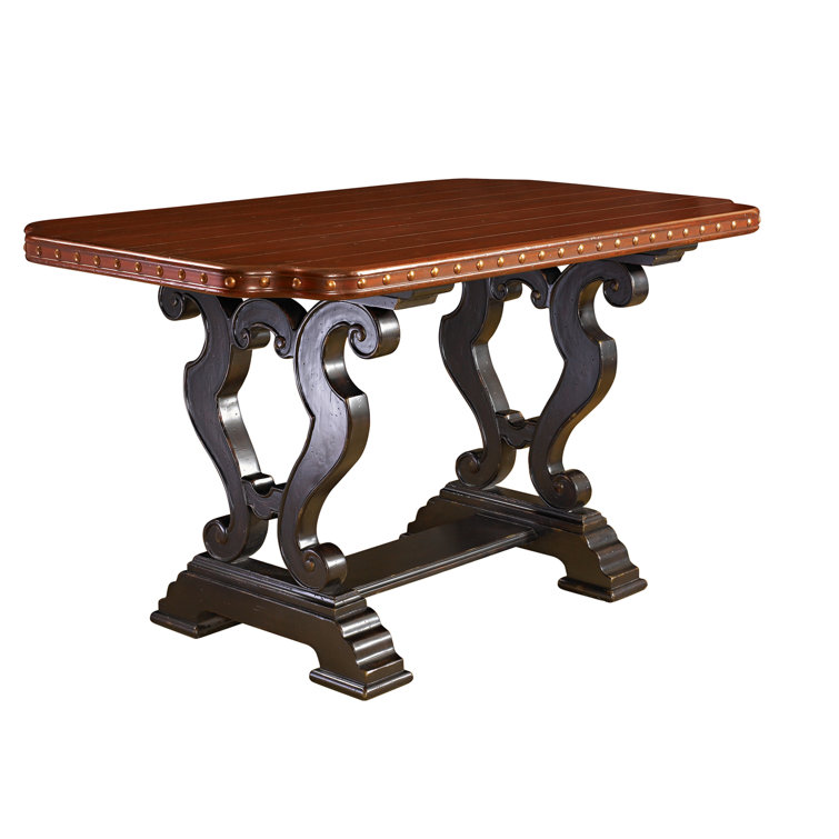 Kingstown Sienna Rectangular Brown Wood Counter Height Dining Table