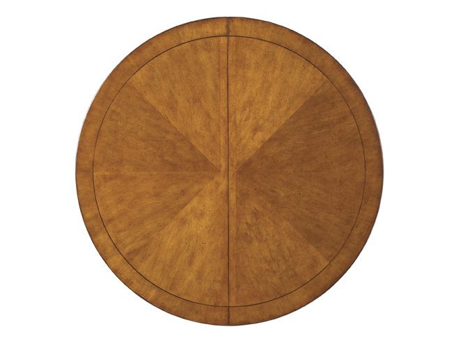 Brown Round Extendable Wood Dining Table