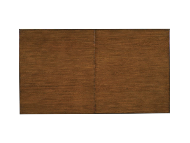 Transitional Extendable Brown Wood Dining Table for Eight