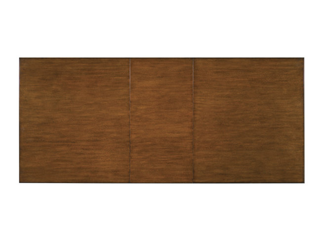 Transitional Extendable Brown Wood Dining Table for Eight