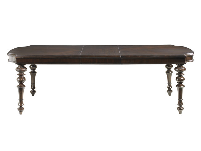 Traditional Kahala Extendable Dining Table in Rich Kona Finish