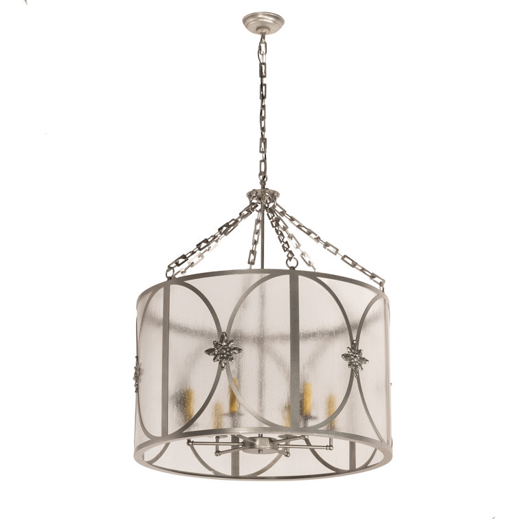 Penelope 6-Light Light Sandstone and Clear Glass Pendant