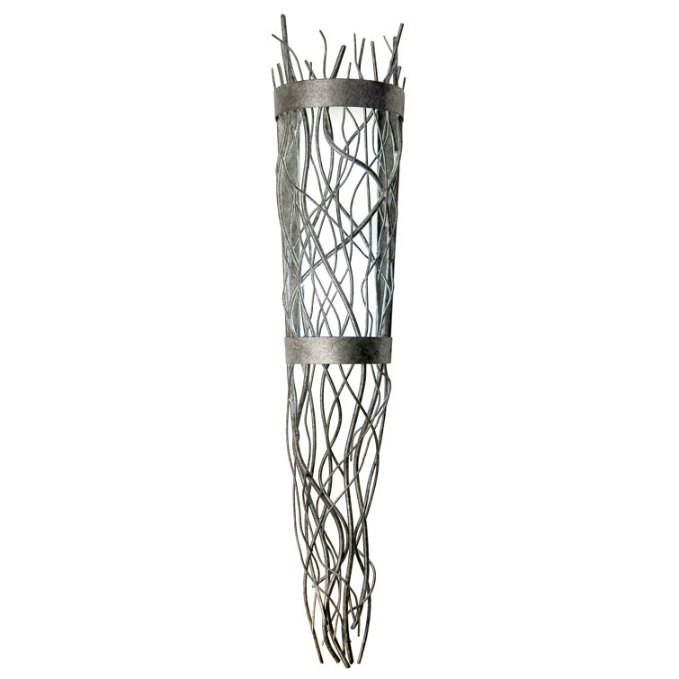 Pewter Branch Design 47" Dimmable Wall Sconce