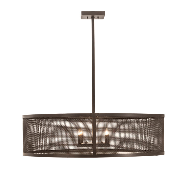 Cilindro Bronze 4-Light Indoor/Outdoor Drum Pendant