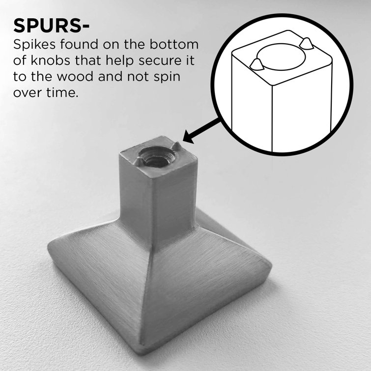 Satin Nickel Square Cabinet Knob with Sleek Design