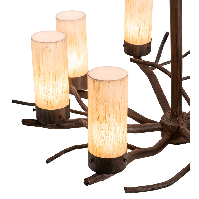 Winter Solstice Rustic 12-Light Ivory Acrylic Chandelier