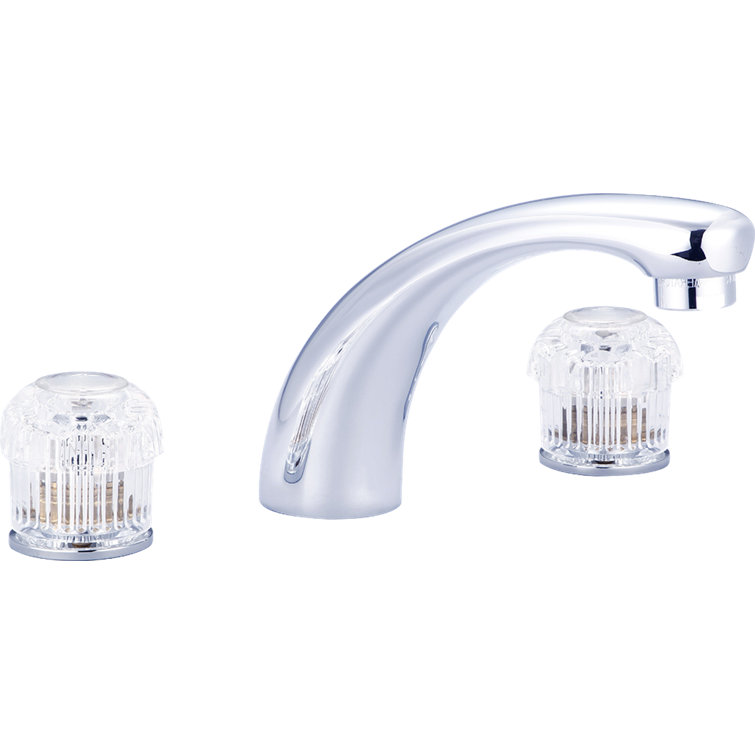 Chrome Transitional Deck Tub Filler with Acrylic Handles