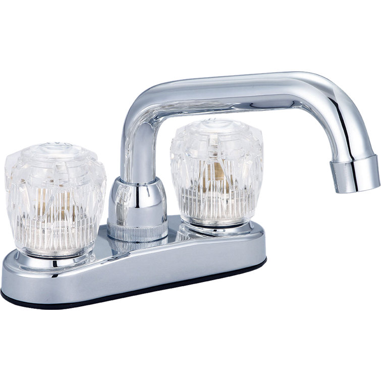 Chrome Centerset Laundry Faucet with Round Handles