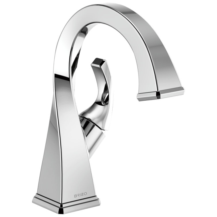Polished Nickel Modern Single Hole Bathroom Faucet