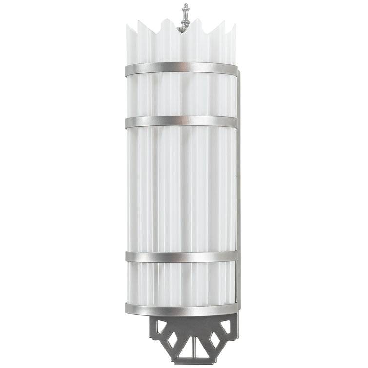 Nickel and White Acrylic LED Wall Sconce