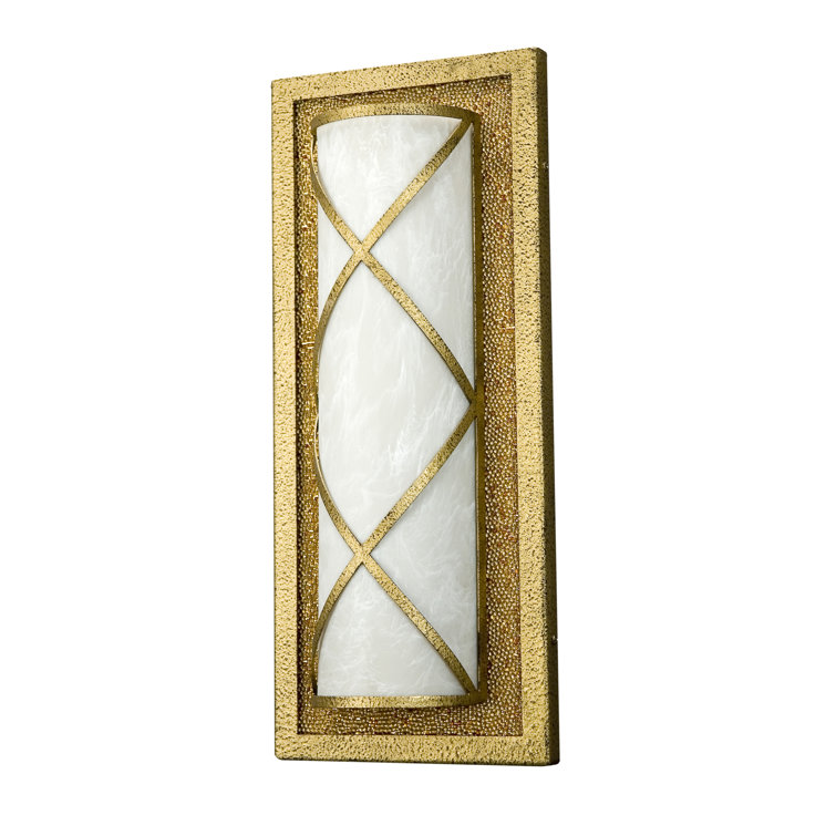 Gold and White Battery Operated Electric Wall Sconce
