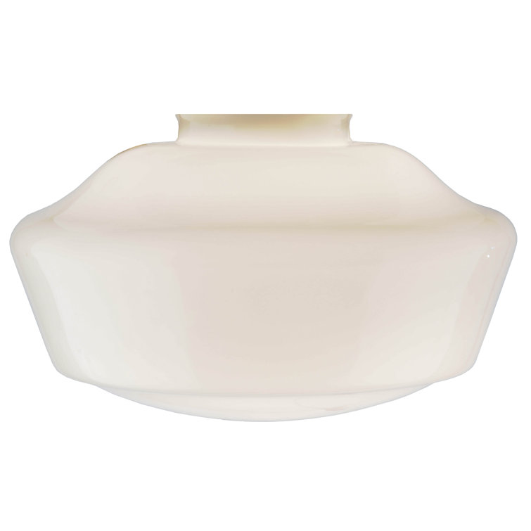 Revival Schoolhouse 16" White Glass Globe Shade