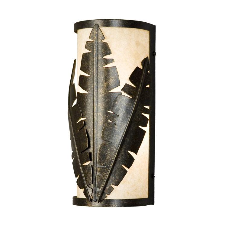 Bronze Tropical Leaf 2-Light Wall Sconce