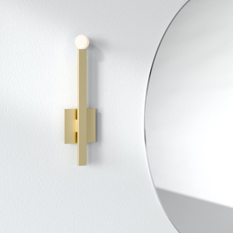 Aged Brass Single Light Dimmable Wall Sconce