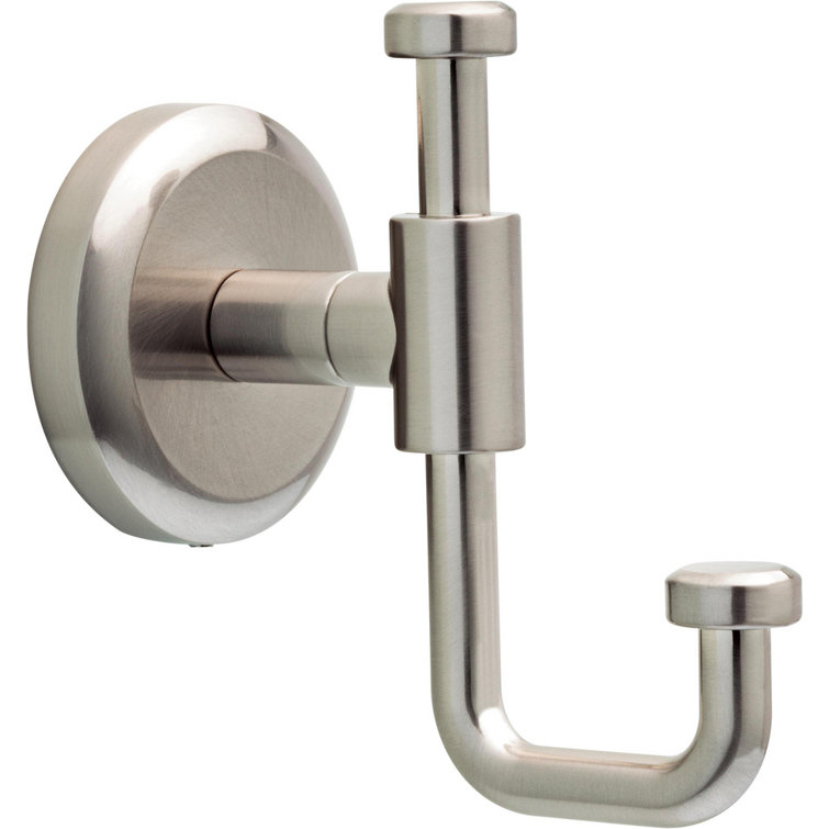 Spotshield Brushed Nickel Single Wall-Mounted Towel Hook