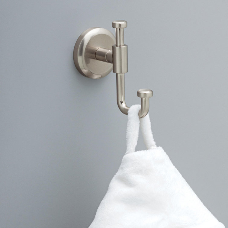 Spotshield Brushed Nickel Single Wall-Mounted Towel Hook