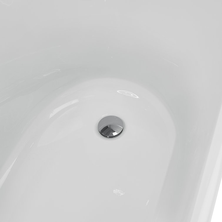 Glossy Black 60" Acrylic Clawfoot Soaking Bathtub