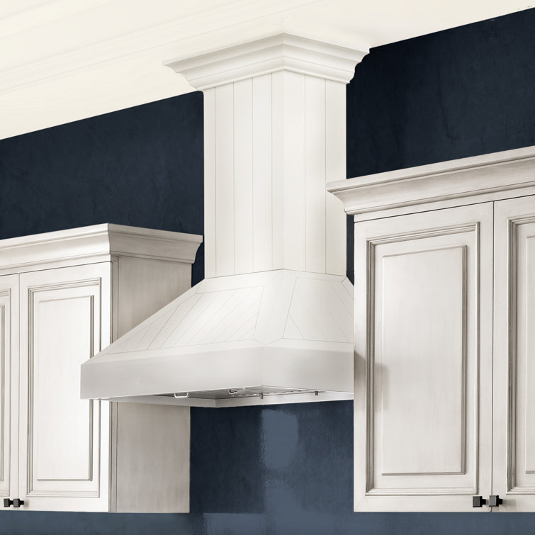 Cottage White 30" Wall Mounted Stainless Steel Range Hood