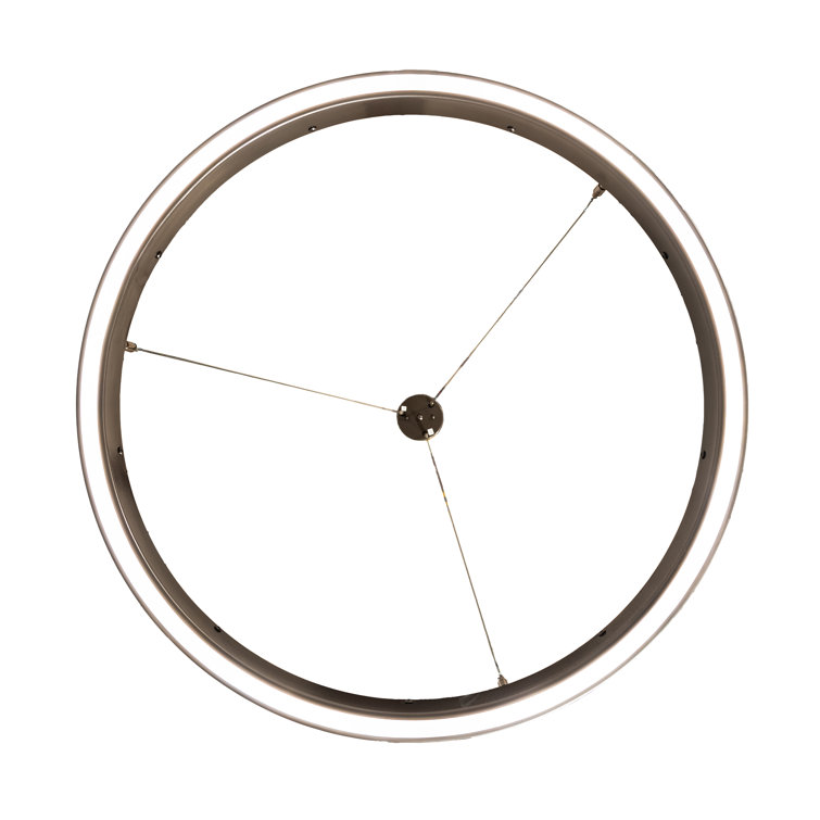 Anillo Halo Matte Black and Bronze LED Pendant Light