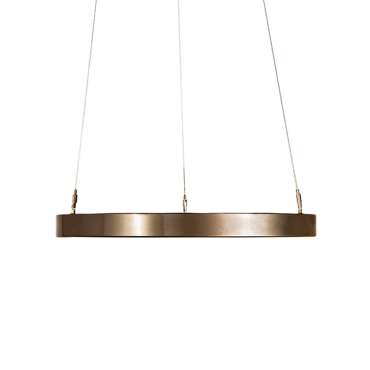 Anillo Halo Matte Black and Bronze LED Pendant Light