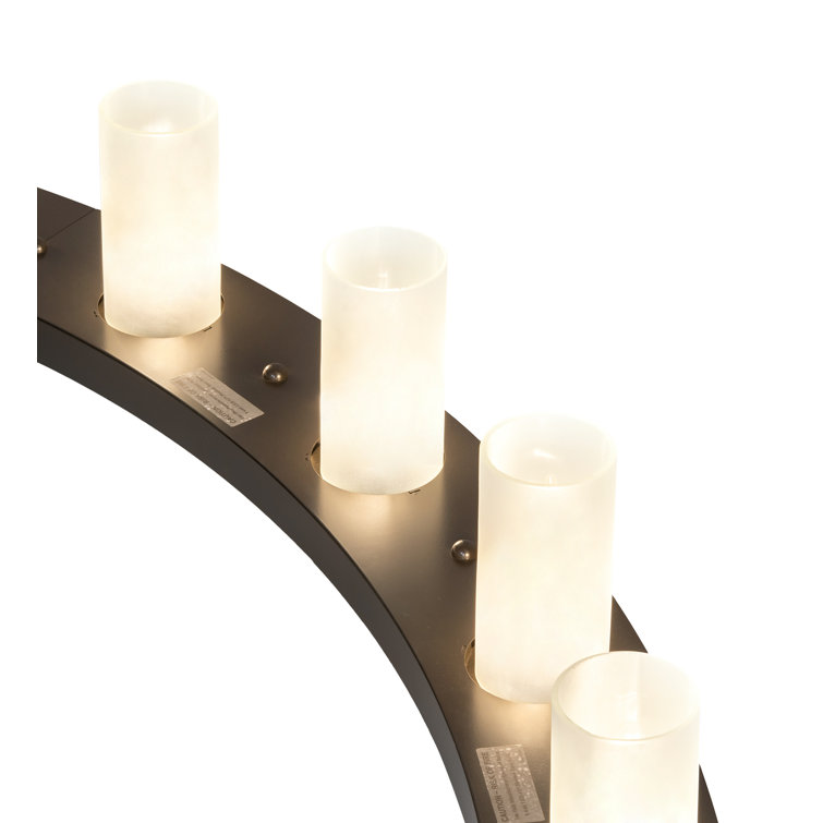 Loxley 36-Light Bronze Empire Chandelier with Glass Shades