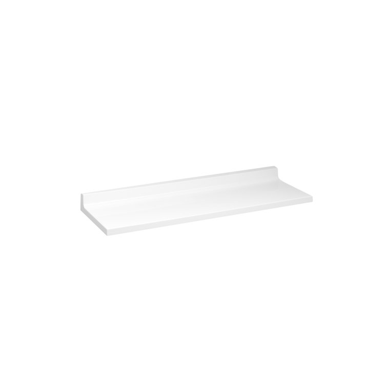 Sleek Italian Matt White Floating Wall Shelf