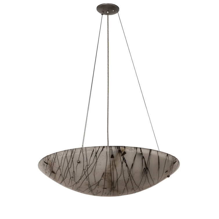 Abstract Fusion 3-Light Indoor/Outdoor Globe Pendant in Brushed Nickel