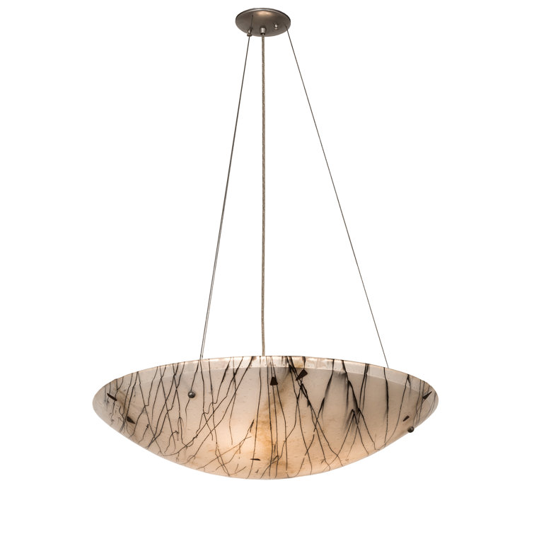 Abstract Fusion 3-Light Indoor/Outdoor Globe Pendant in Brushed Nickel
