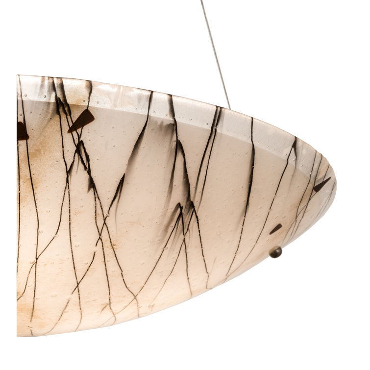 Abstract Fusion 3-Light Indoor/Outdoor Globe Pendant in Brushed Nickel