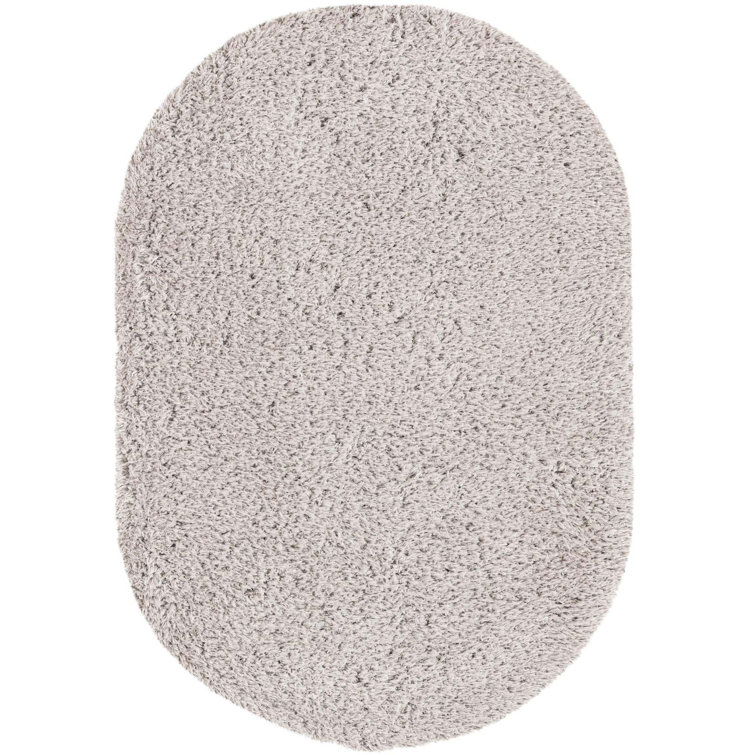 Silver Screen Oval 4' x 6' Shag Synthetic Rug