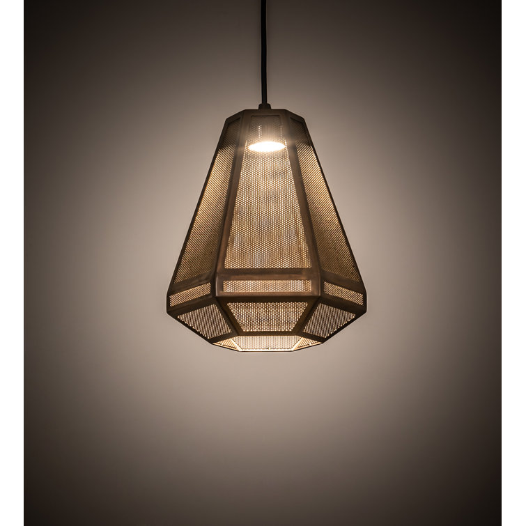 Antique Copper Glass LED Mini Globe Pendant Light