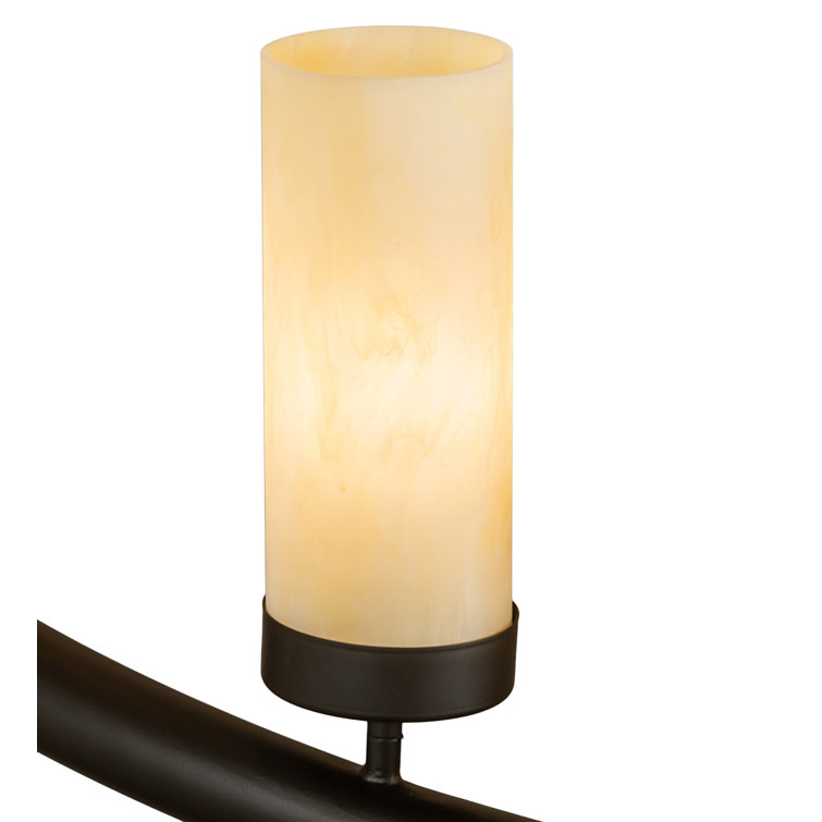 Black and Beige 17-Light Acrylic Chandelier