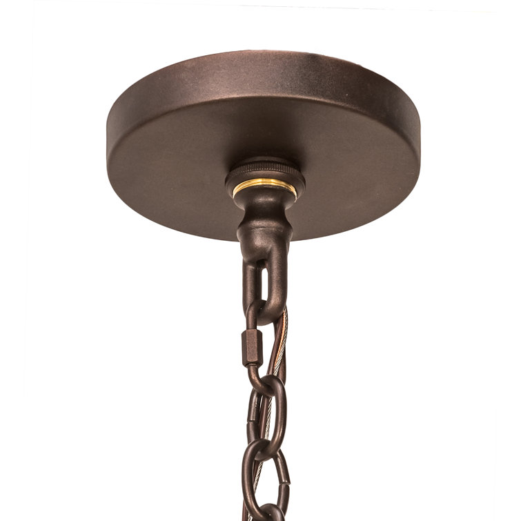 Mahogany Bronze 10-Light Crystal Candle Chandelier