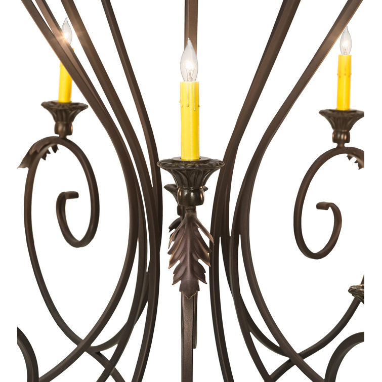 Mahogany Bronze 10-Light Crystal Candle Chandelier