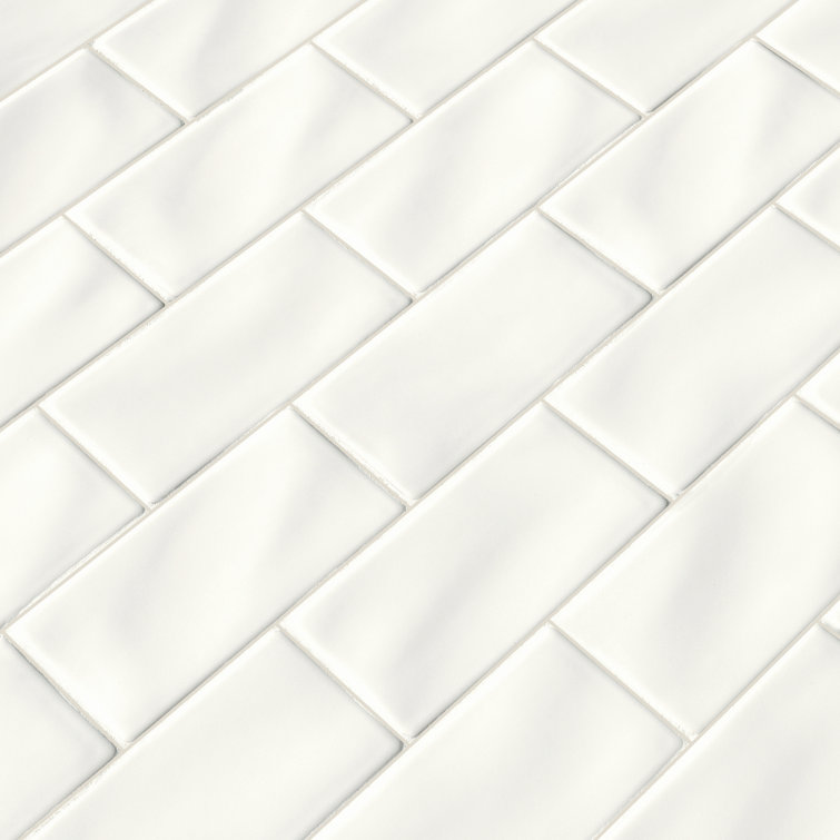 Whisper White Glossy 3x6 Ceramic Subway Tile