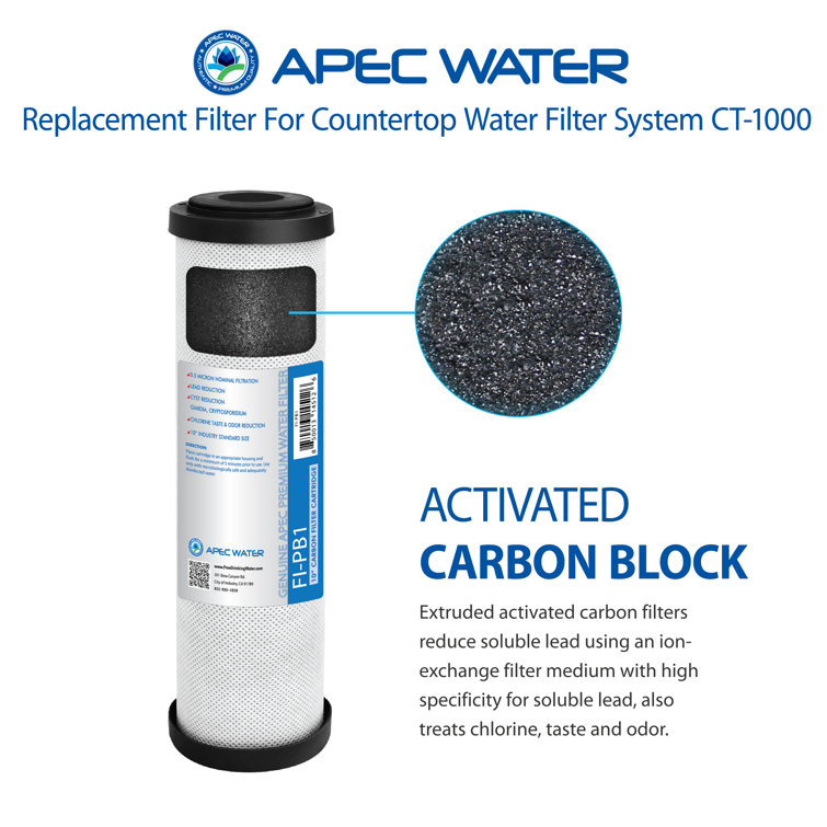 APEC 10" FI-PB1 Carbon Drinking Water Filter Replacement