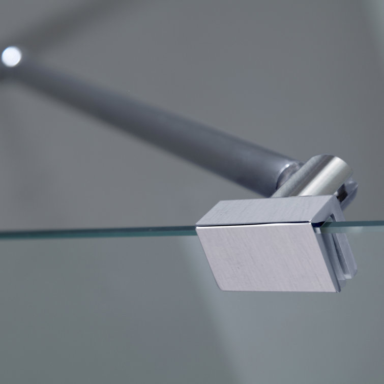 Avalux GS 48" x 72" Frameless Stainless Steel Hinged Shower Enclosure