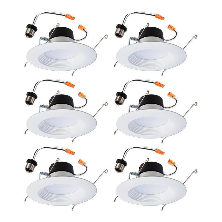 6'' White LED Recessed Lighting Kit for Indoor/Outdoor Use