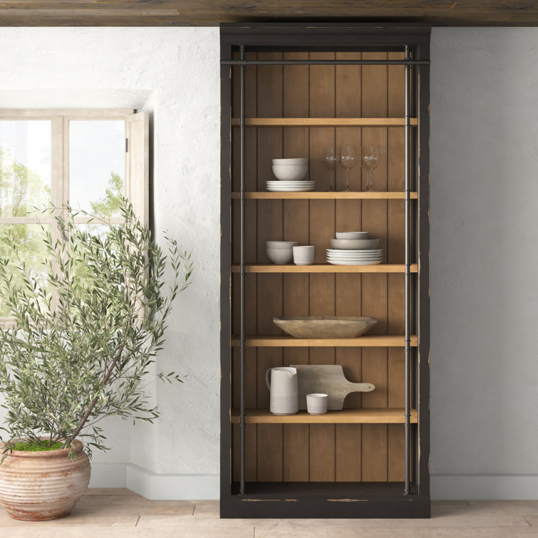 Toulouse Aged Ebony and Warm Honey Adjustable Bookcase