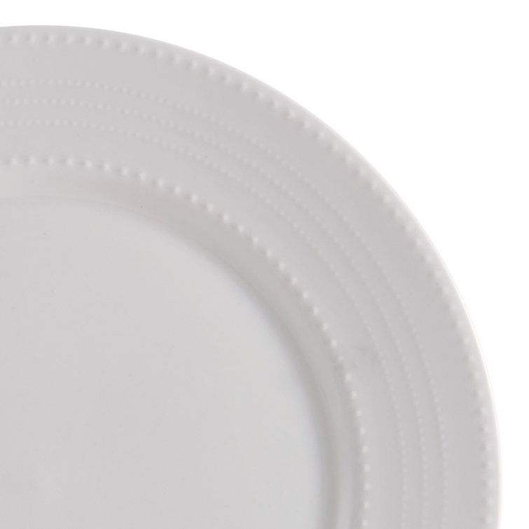 Annabel White Porcelain 40-Piece Dinnerware Set, Service for 8