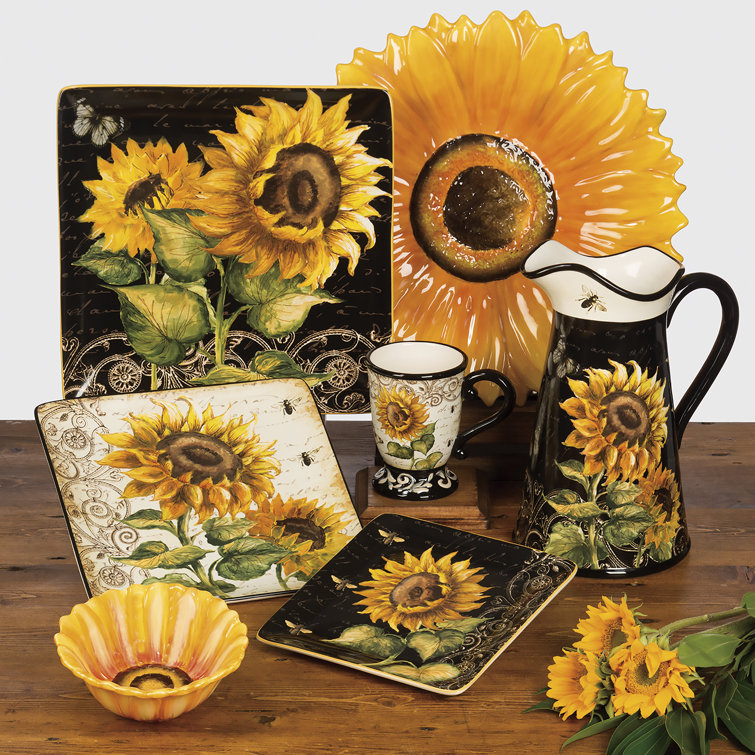 Holiday Square Ceramic 16-Piece Dinnerware Set for 4