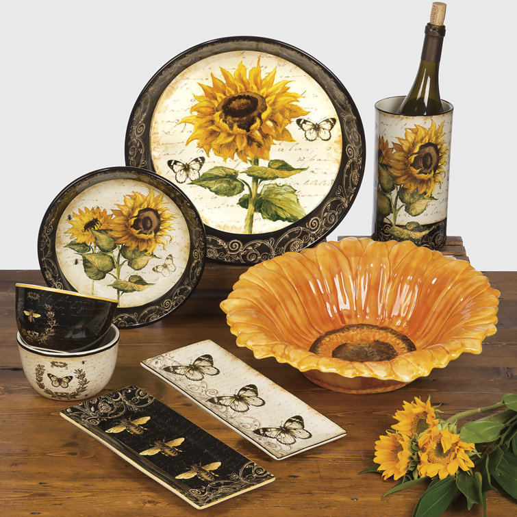 Holiday Square Ceramic 16-Piece Dinnerware Set for 4