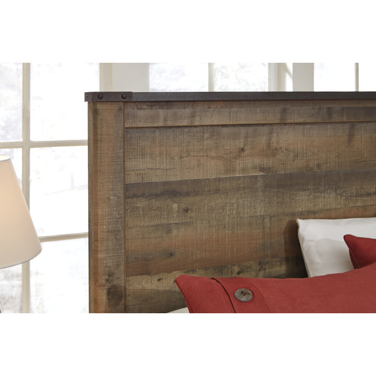 Rustic Brown Twin Wood Bookcase Bed with Storage