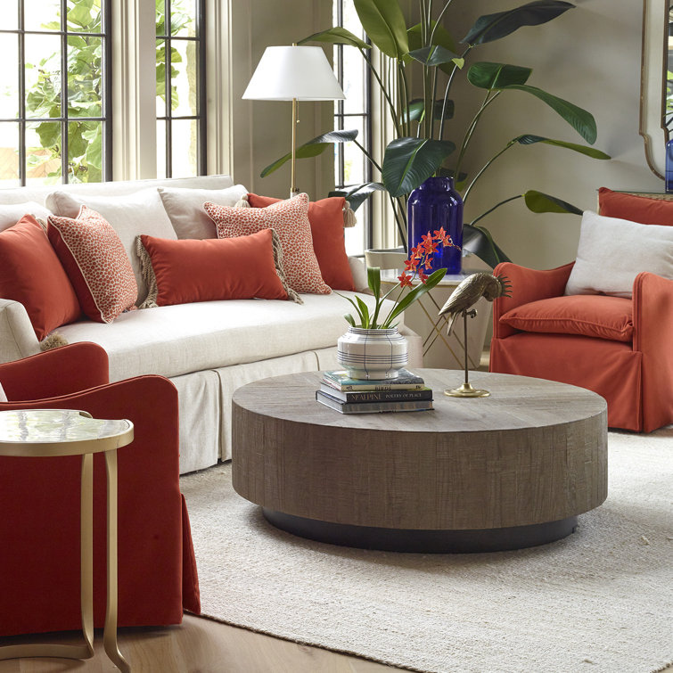 Colton Charcoal Oak and Black 48" Round Coffee Table